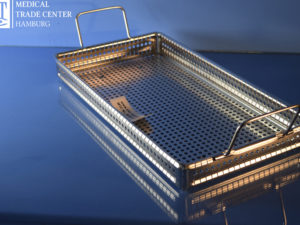 Instrumentenkorb Korb, Instrumentensieb Edelstahlkorb Ca 47 x 25 x 4.5 cm