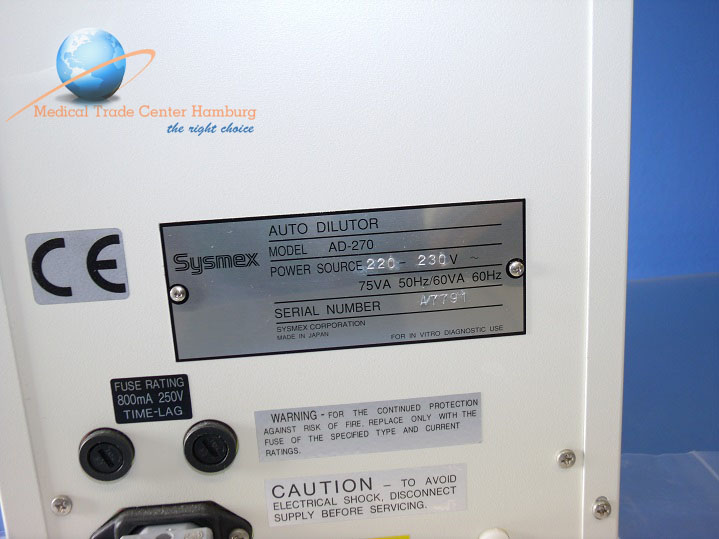 Sysmex AD-270 // AD 270 Auto Dilutor