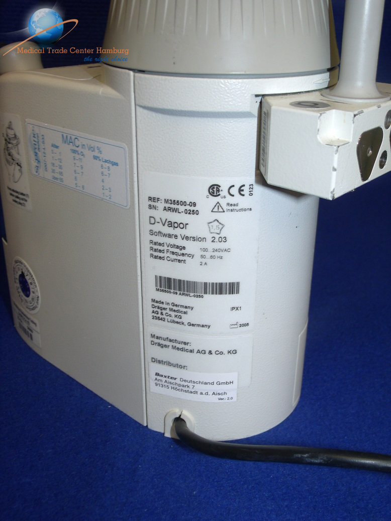 Baxter Dräger D-Vapor Desflurane Vaporizer M35500-09