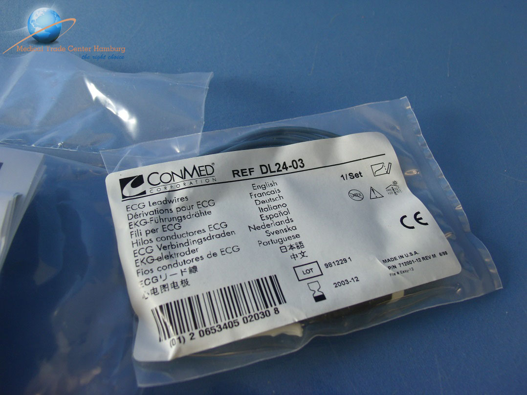 Conmed 8377 EKG-Kabel MIT DL24-03 EKG-Führungsdrähte