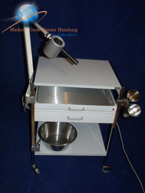 Gyn Instrumentenwagen Wärmeschrank Beistellwagen verschromt