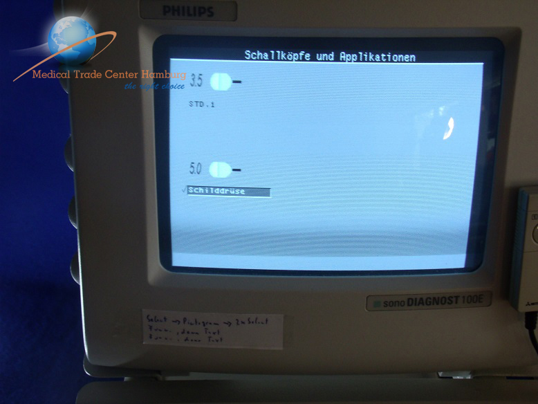 PHILIPS SD 100E uLTRASCHALLGERÄT iNKL 3.5/5.0Mhz Sonde