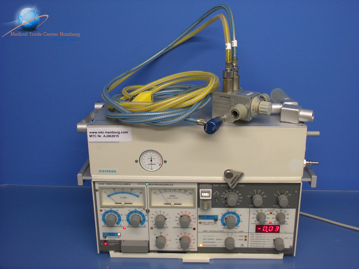 Siemens Sevo Ventilator SV 900C mit O2 Mixer- Beatmungsgerät