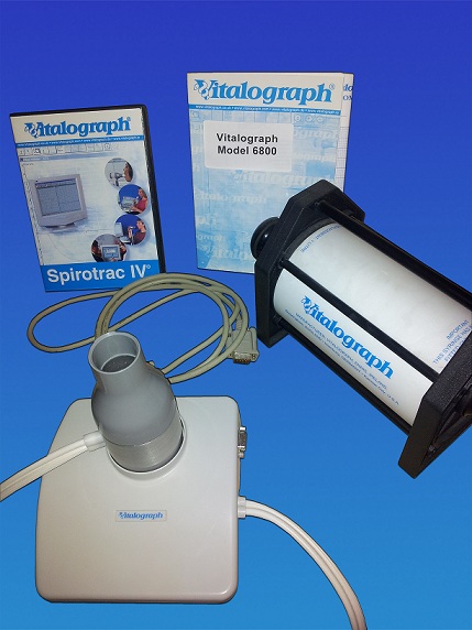 Spirometer Lungenfunktionsmesser VITALOGRAPH 6800 + Software und Kalibrierpumpe